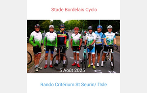 Critérium 2025 à St Seurin 6/8/2025